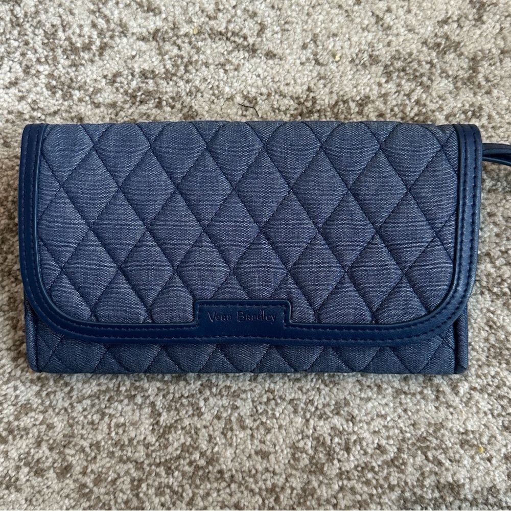 Vera Bradley Navy Blue Quilted Wallet Wrislet
